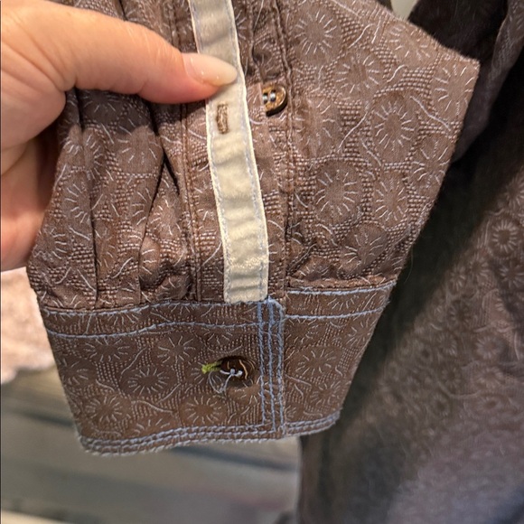 Pronto Uomo Dark Gray Patterned Shirt Large - Picture 5 of 5